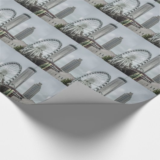Skyline Atlantas Georgia Geschenkpapier (Ecke)