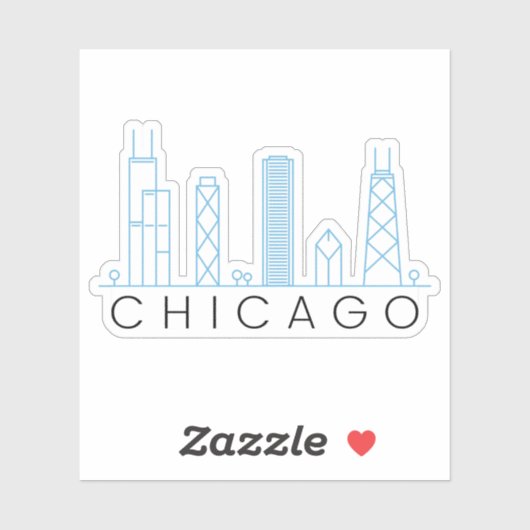 Skyline-Aufkleber Aufkleber (Blatt)