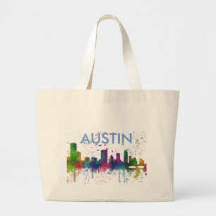 SKYLINE AUSTINS TEXAS JUMBO STOFFBEUTEL