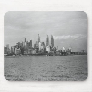 Skyline B&W USA New York City Manhattan Mousepad