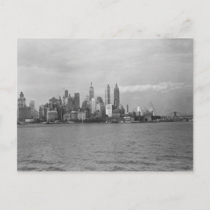 Skyline B&W USA New York City Manhattan Postkarte