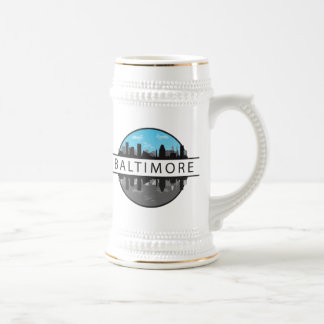 Skyline Baltimores Maryland Bierglas