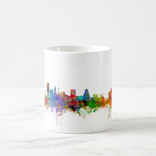 Skyline Baltimores Maryland Kaffeetasse (Mittel)