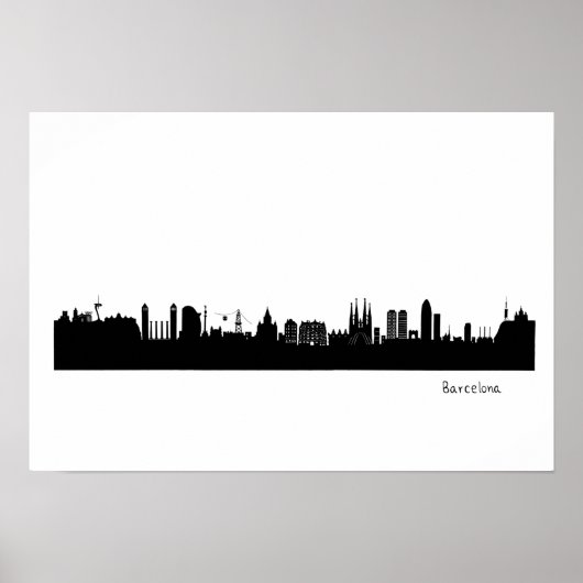 Skyline Barcelona Poster (Vorne)