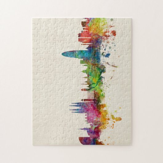 Skyline Barcelonas Spanien Puzzle (Vertikal)