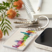 Skyline Barcelonas Spanien Schlüsselanhänger (Vorderseite rechts)