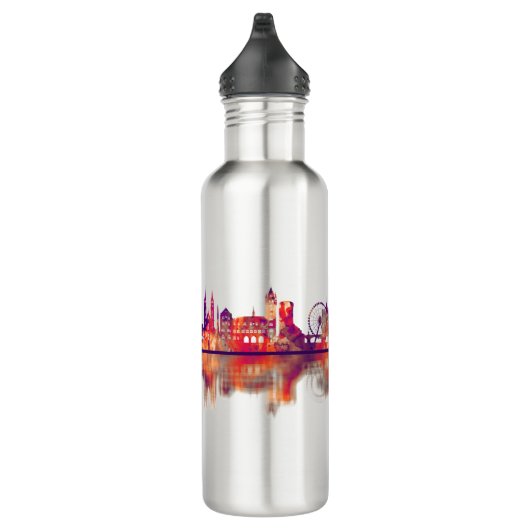 Skyline Basel Schweiz Edelstahlflasche (Rechts)