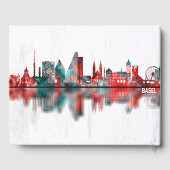 Skyline Basel Schweiz Gästebuch (Rückseite)
