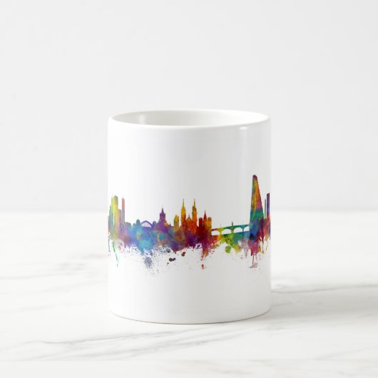 Skyline Basel Schweiz Kaffeetasse (Mittel)