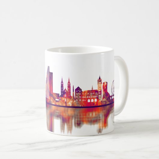 Skyline Basel Schweiz Kaffeetasse (VorderseiteRechts)