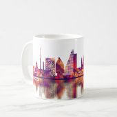 Skyline Basel Schweiz Kaffeetasse (Vorderseite Links)