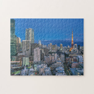 Skyline bei Dämmerung Puzzle