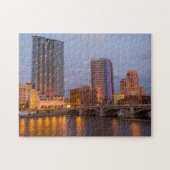 Skyline bei Dusk, am Grand River 2 Puzzle (Horizontal)
