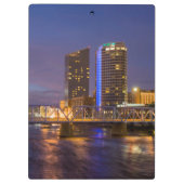 Skyline bei Dusk, am Grand River Klemmbrett (Rückseite)