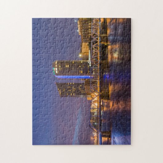 Skyline bei Dusk, am Grand River Puzzle (Vertikal)