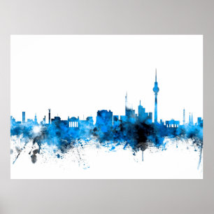 Skyline Berlins Deutschland Poster