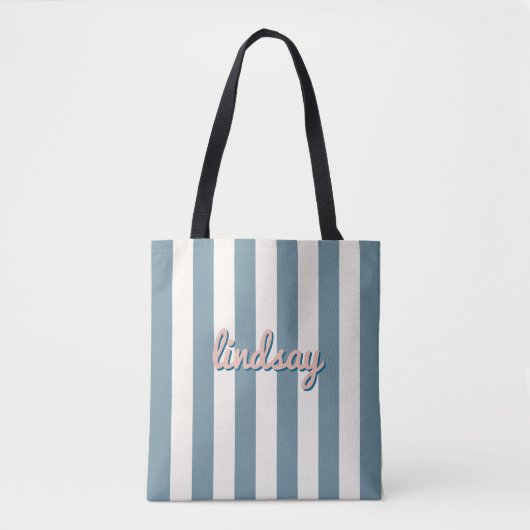 Skyline Blue Cabana Stripe Tasche (Vorderseite)