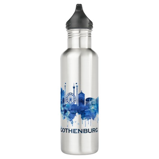 Skyline Blue Edelstahlflasche (Rechts)