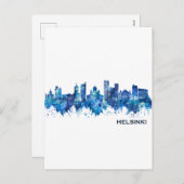 Skyline Blue Feiertagspostkarte (Vorne/Hinten)