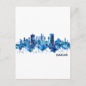 Skyline Blue Feiertagspostkarte (Vorderseite)