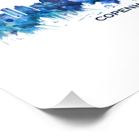 Skyline Blue Fotodruck (Ecke)