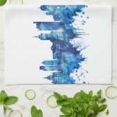 Skyline Blue Geschirrtuch (Gefaltet)