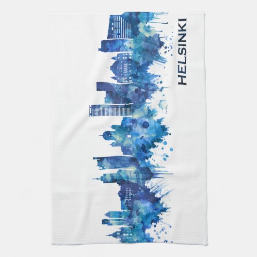 Skyline Blue Geschirrtuch (Vertikal)