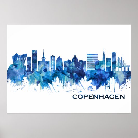 Skyline Blue Poster (Vorne)