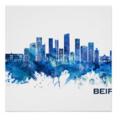 Skyline Blue Poster (Vorderseite)