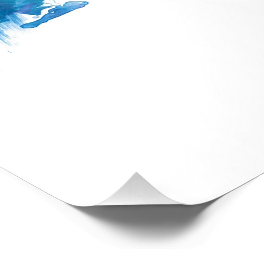 Skyline Blue Poster (Ecke)