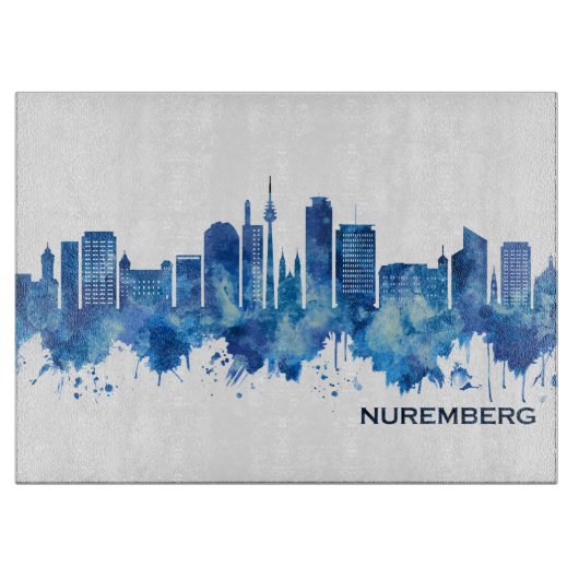 Skyline Blue Schneidebrett (Vorderseite)