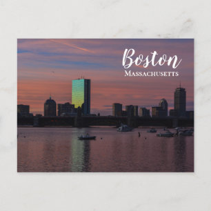 Skyline Boston Massachusetts Postkarte