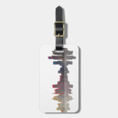 Skyline Bostons Massachusetts Gepäckanhänger (Vorderseite vertikal)