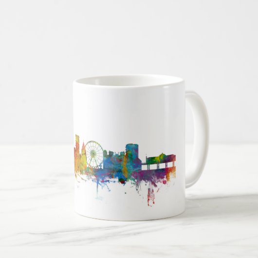 Skyline Brightons England Kaffeetasse (VorderseiteRechts)