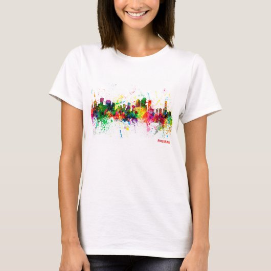 Skyline Brisbanes Australien T-Shirt (Vorderseite)