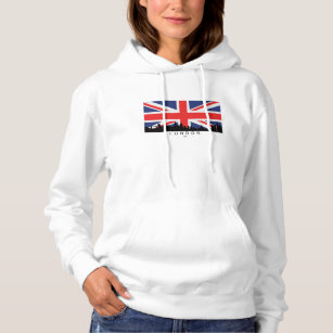 Skyline-Briten-Flagge Londons England BRITISCHE Hoodie