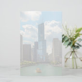 Skyline Chicago Briefpapier (Stehend Vorderseite)