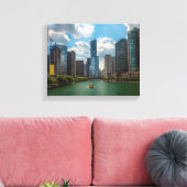 Skyline Chicago Leinwanddruck (Insitu (Wohnzimmer))