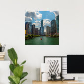 Skyline Chicago Poster (Heimbüro)