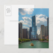 Skyline Chicago Postkarte (Vorne/Hinten)