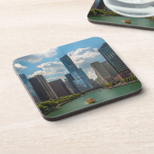 Skyline Chicago Untersetzer (Linke Seite)