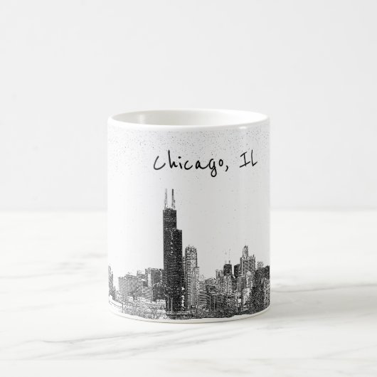 Skyline Chicagos, IL Kaffeetasse (Mittel)