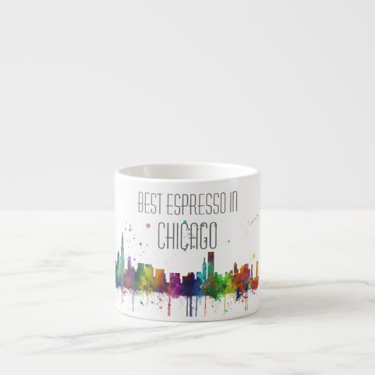 SKYLINE CHICAGOS, ILLINOIS ESPRESSOTASSE (Vorderseite)
