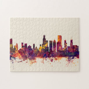 Skyline Chicagos Illinois Puzzle