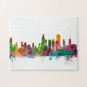 Skyline Chicagos Illinois Puzzle
