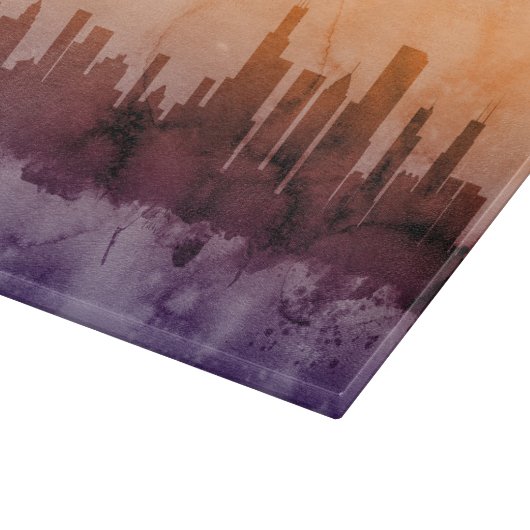 Skyline Chicagos Illinois Schneidebrett (Ecke)