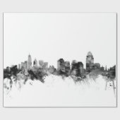 Skyline Cincinnatis Ohio Geschenkpapier (Flach)