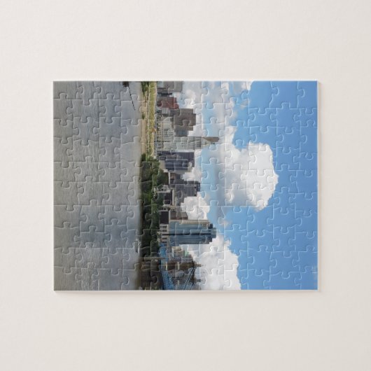 Skyline Cincinnatis, Ohio mit dem Ohio Puzzle (Horizontal)