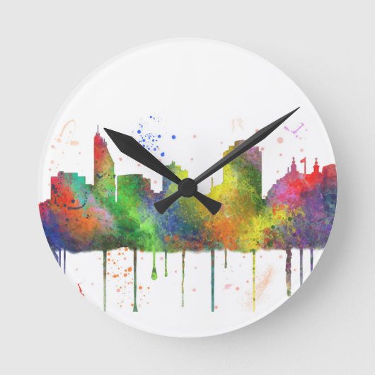SKYLINE CINCINNATIS OHIO RUNDE WANDUHR (Vorderseite)