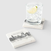 Skyline Cincinnatis, Ohio Steinuntersetzer (Seitenansicht)